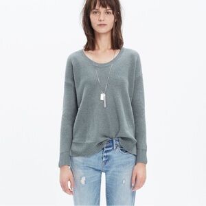 Madewell Chronicle Texture Pullover Sweater seafoam green scoop size S C5241